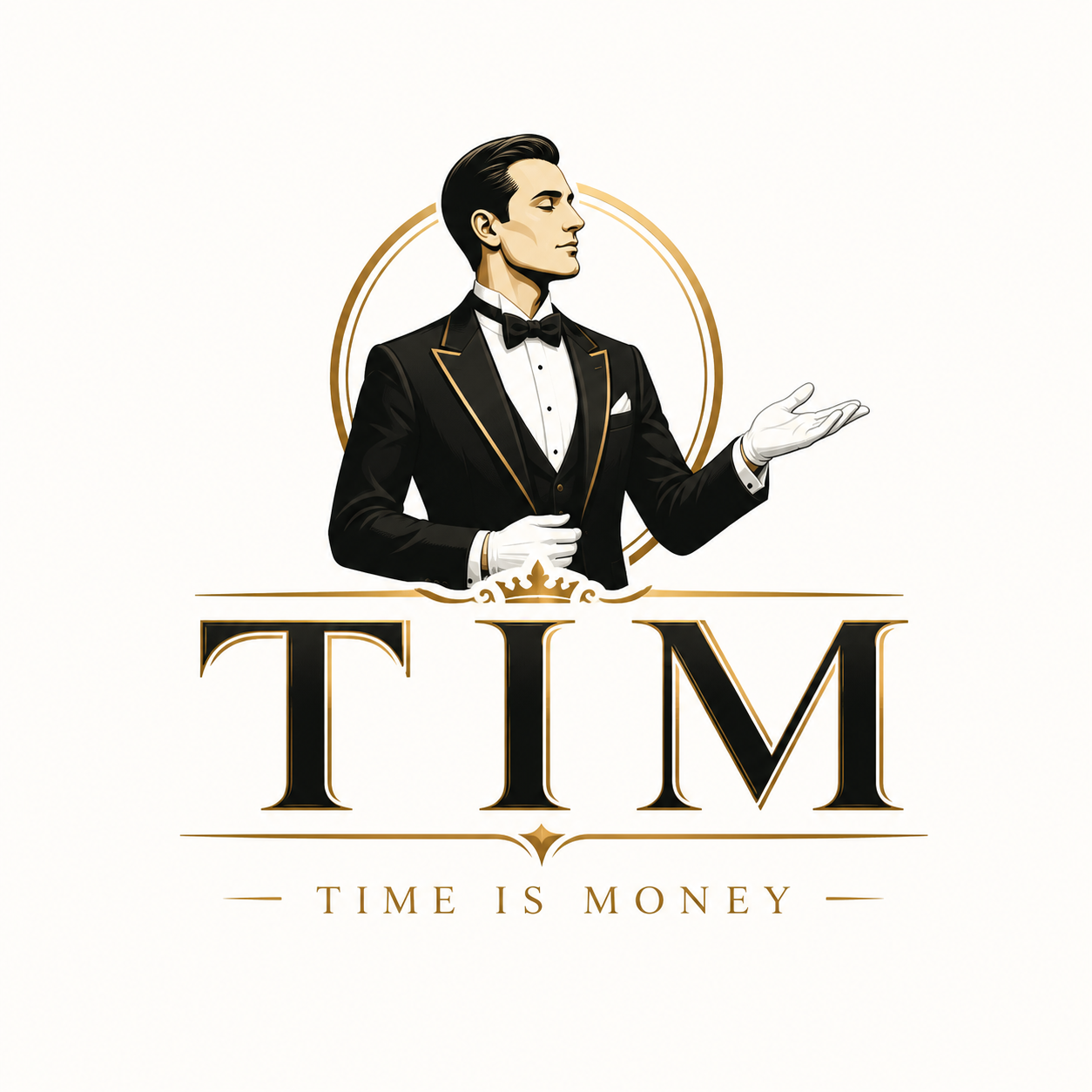T.I.M Time Is Money luxury concierge logo